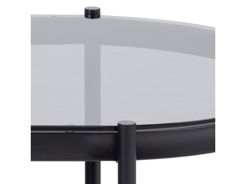 Stolik Bayonne owalny czarny - ACTONA